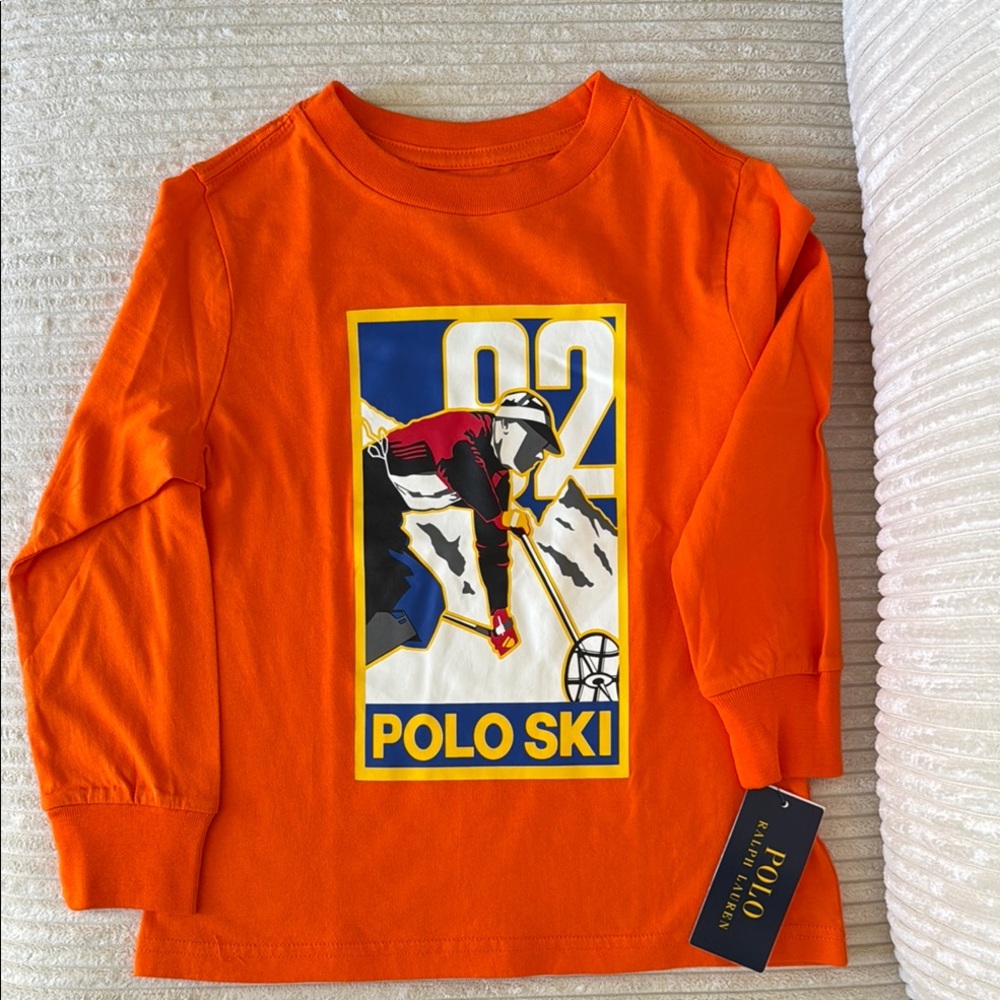 Ralph Lauren Orange Kids Polo Ski Shirt
